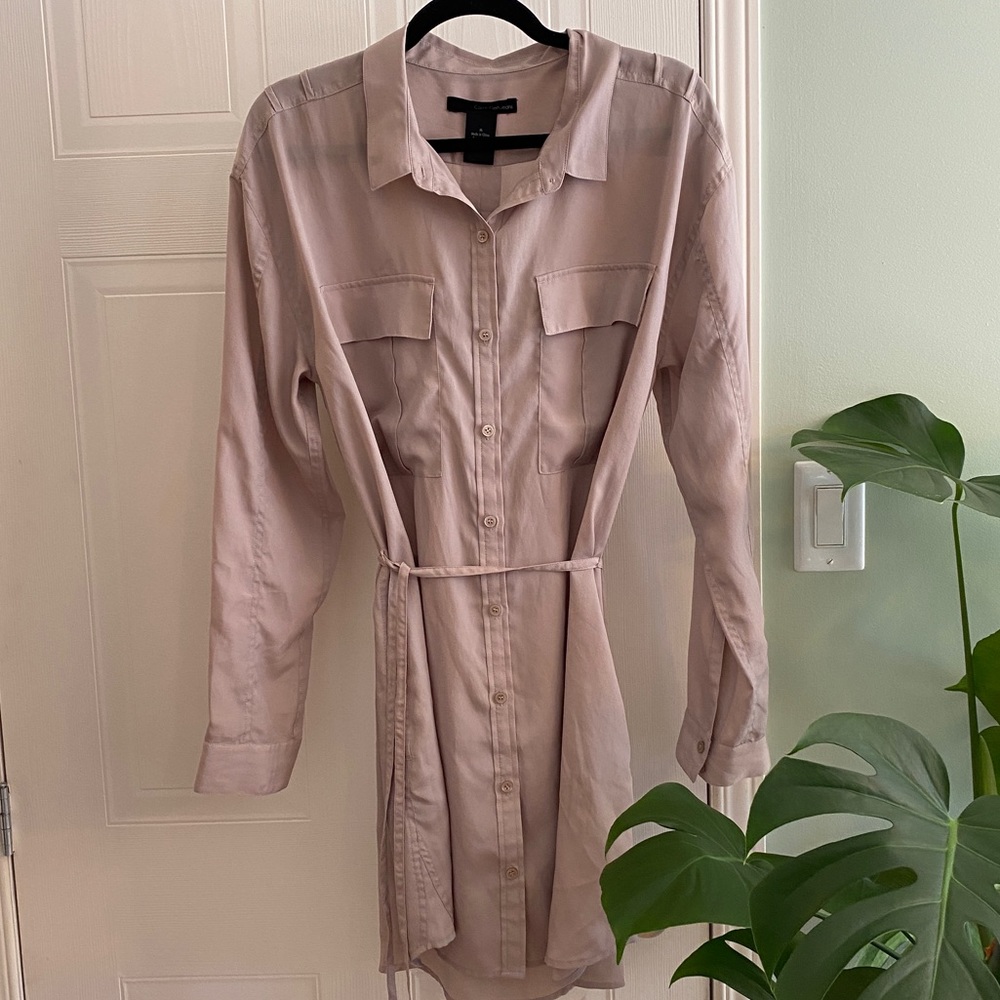 CALVIN KLEIN JEANS | beige shirt dress